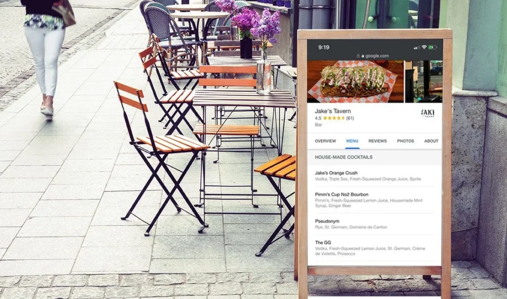 menú restaurant