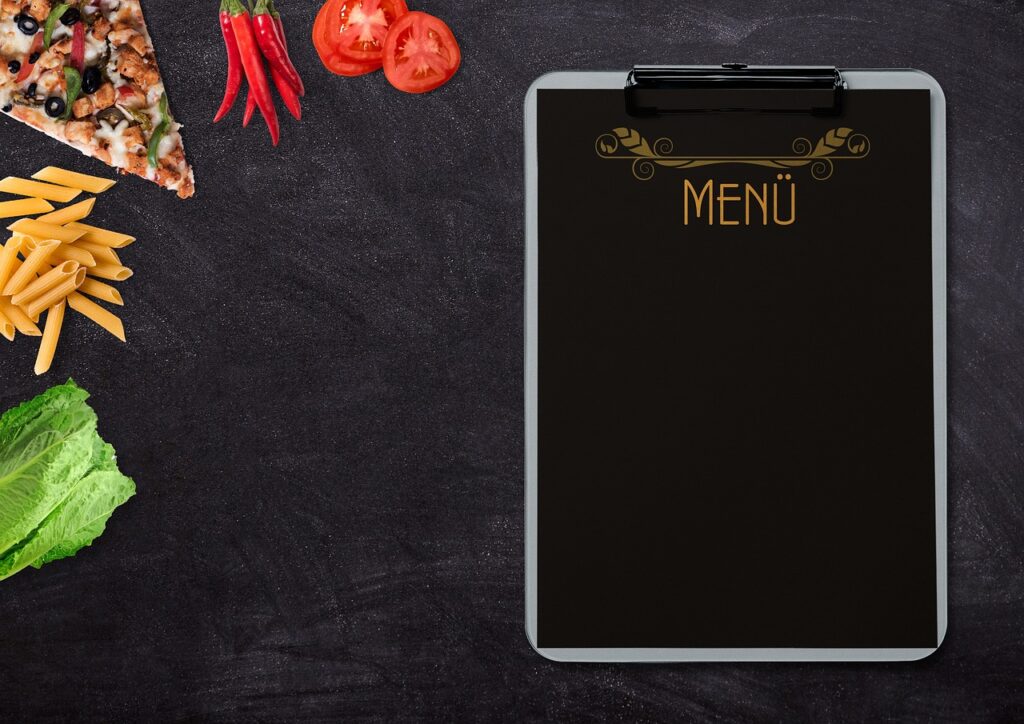menú restaurante
